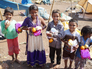 Christmas Gifts Being Giving to Street Children in India