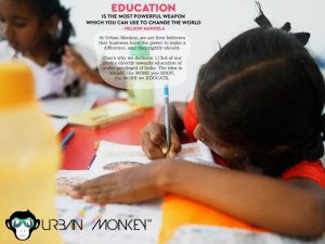 With Urban Monkey support we have helped around 130 children with their education this year