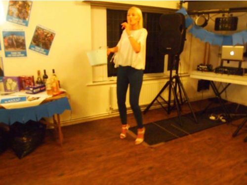 Alice Speaking at the fundraising event