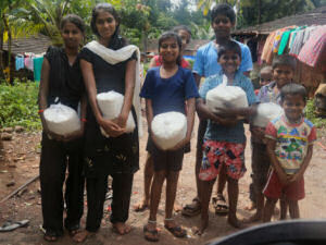 Giving Educational Rice to the children we support.