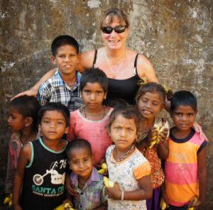 Penny With a Few of the street children