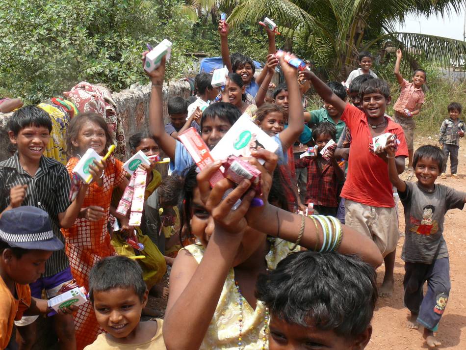 Children Celebrating Donations