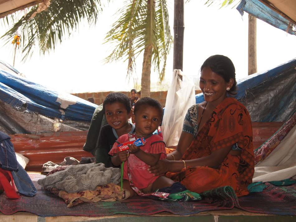 Mother And Child In Slum