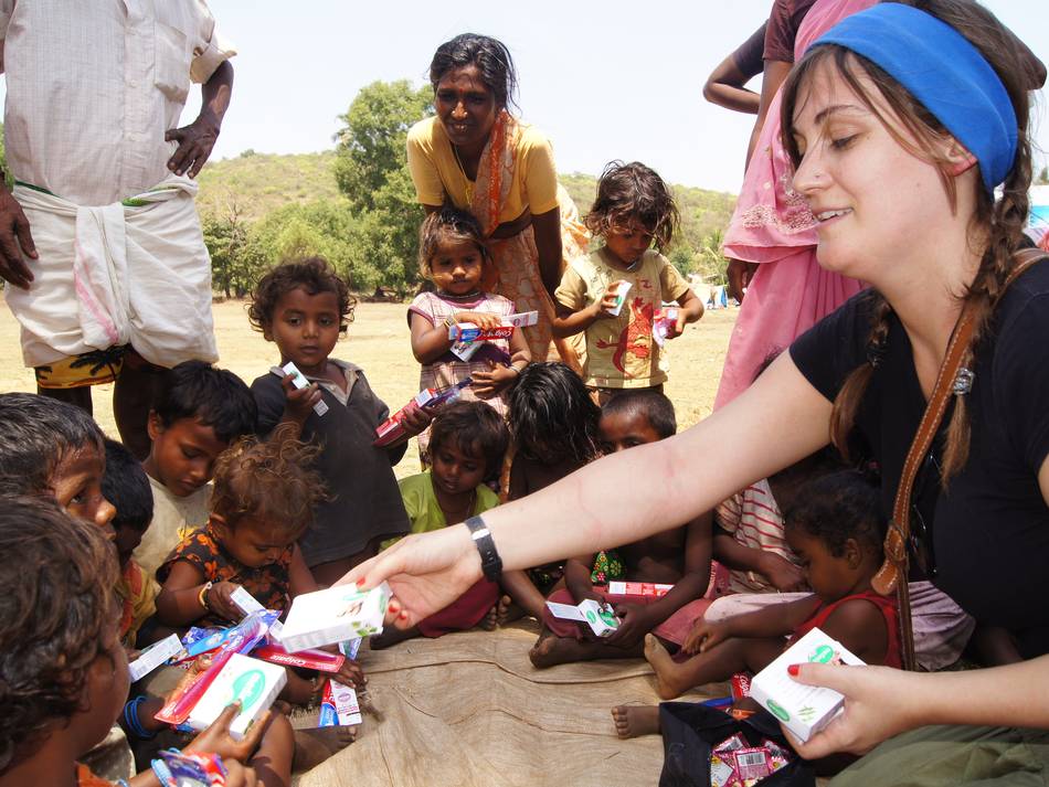 Giving Out Donations In Goa