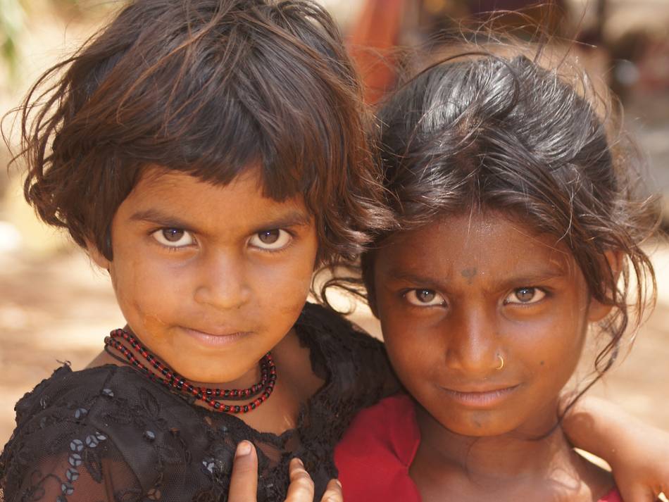 Two Intense Looking Children