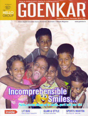 Our children on the cover of the Goenkar Magazine
