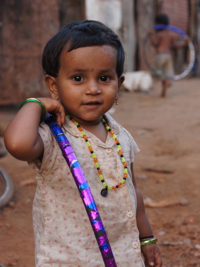 Young Child With Her Hoop