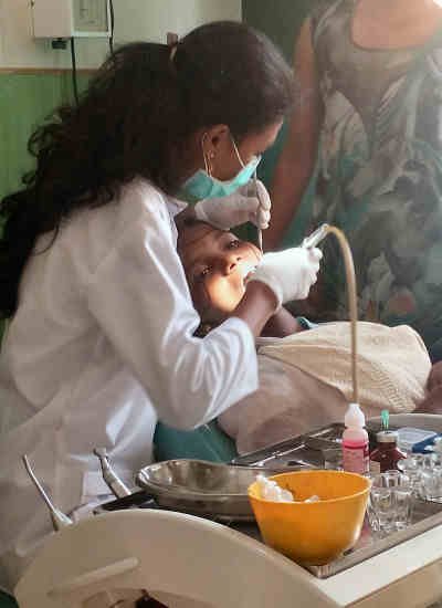 Geeta sat in the dentists chair having the dreaded root canal treatment