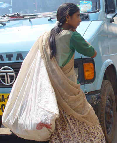 Some of the older children still go out 'rag picking' to earn for their families