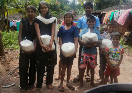Giving Educational Rice to the children we support.