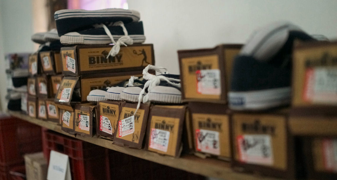 Providing School Shoes to the Children we help