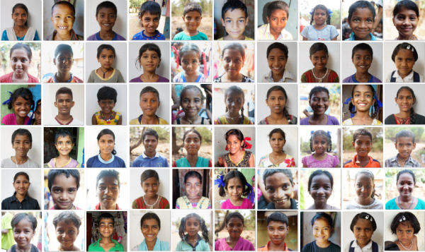 Just a few of the children being helped this year with the education through Goa Outreach,