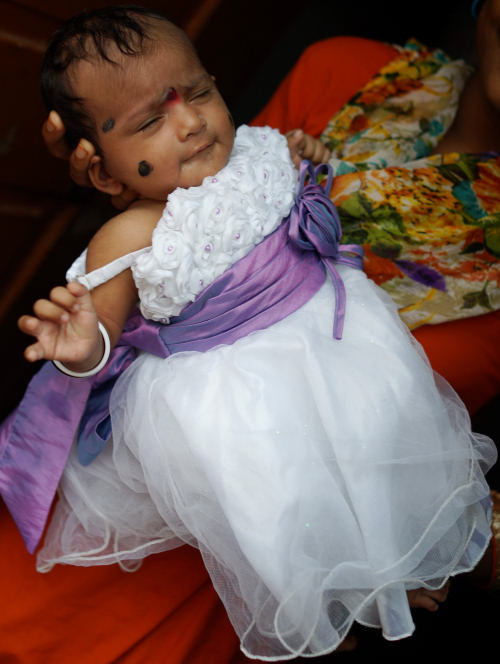 One of the beautiful party dresses that Kavita donated