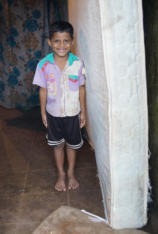 One of the donated matresses given by Rhys and Goa Holiday Villas