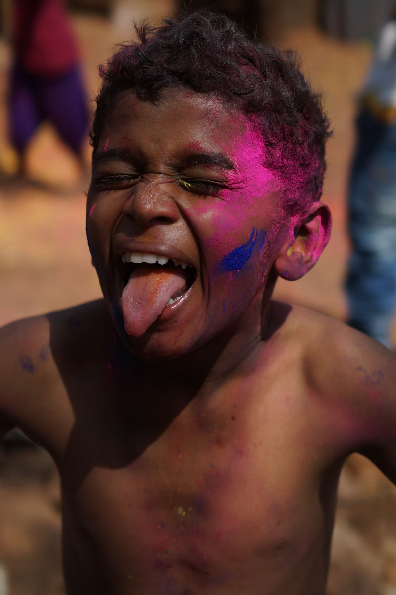 Pulling A Holi Face