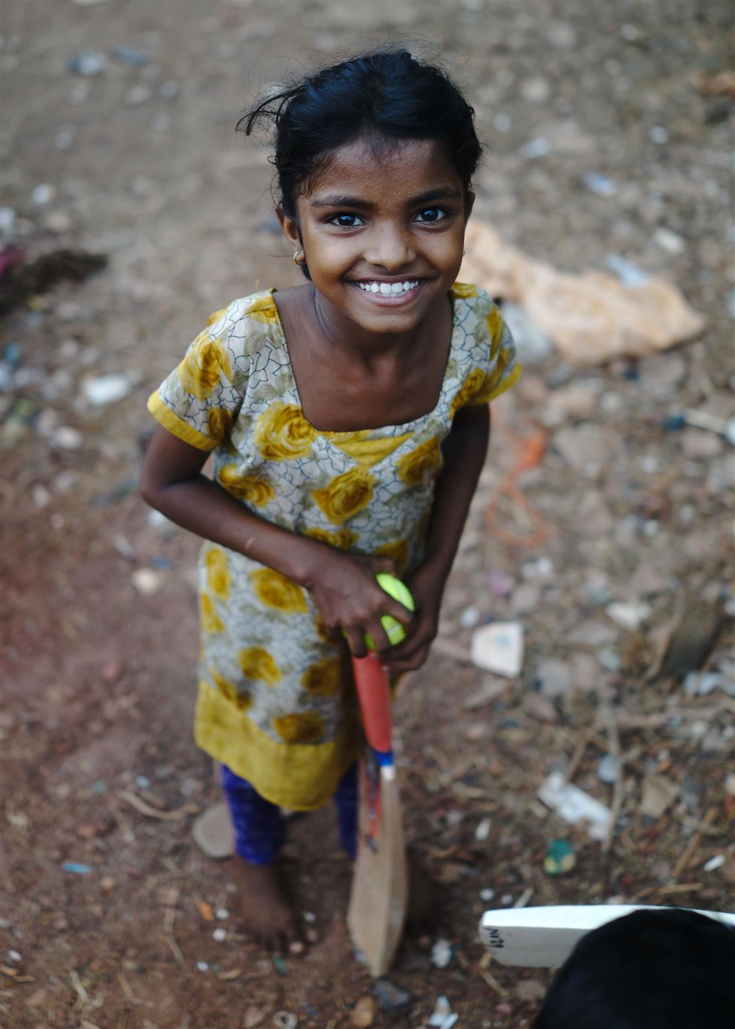 A Girl With Her Hocks Stick