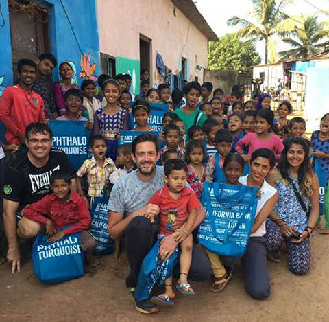 Art bags were given to all the children
