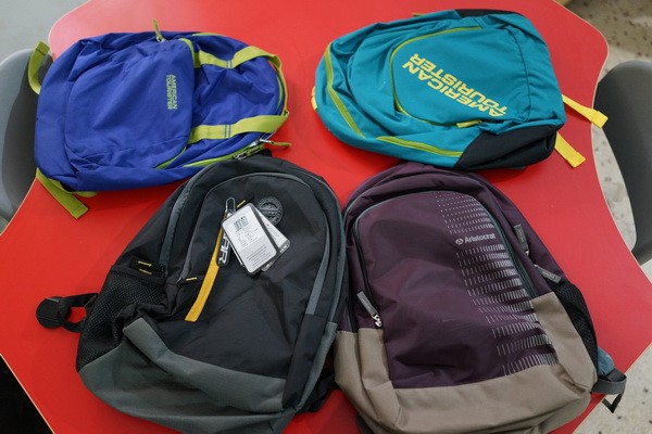 School Bags for the new school year - Thank you to Penny Ginn and the ladies for donating these