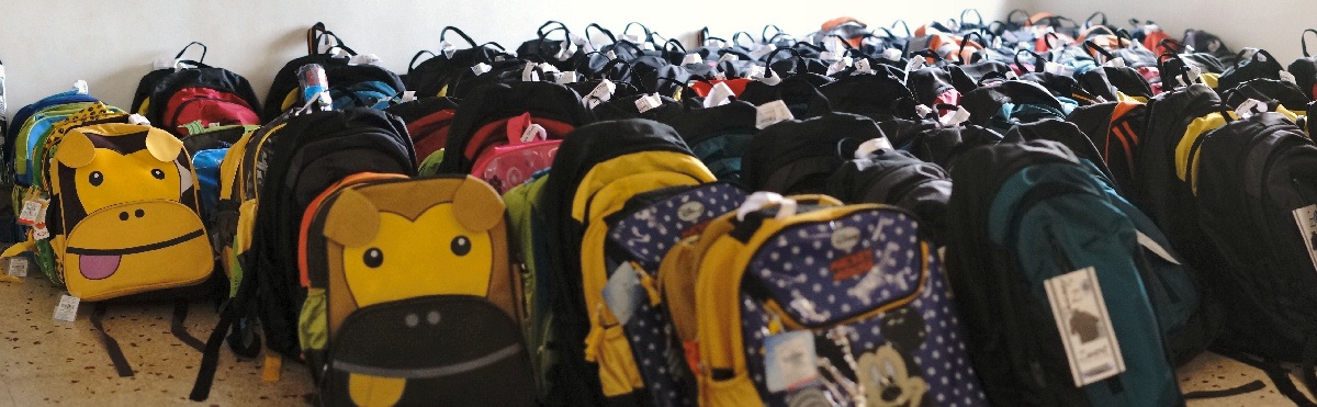 More Children Wainting Help with education - Pictures shows last years school bags that we distributed