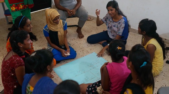 Older children learning about what options are available to them once they finish school