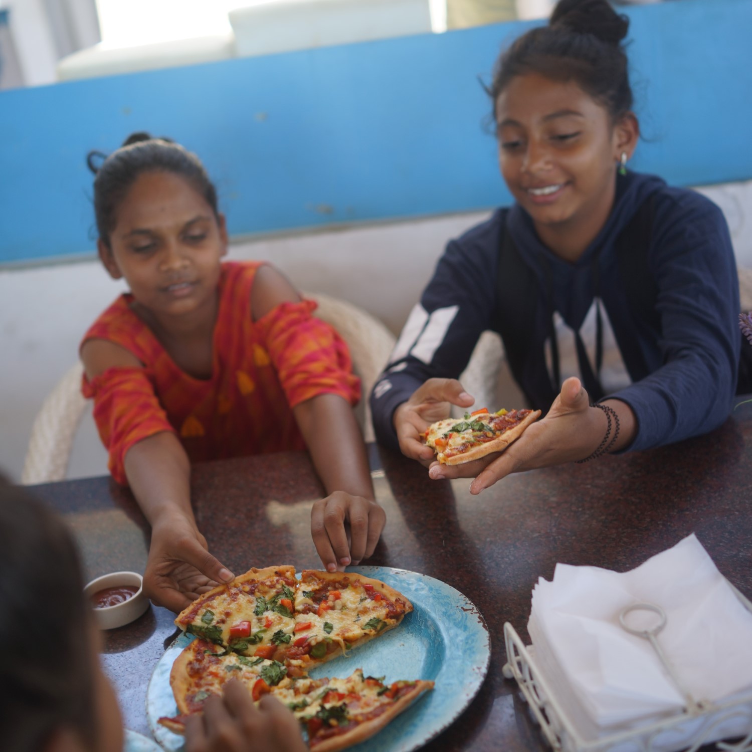 Sharing Pizza