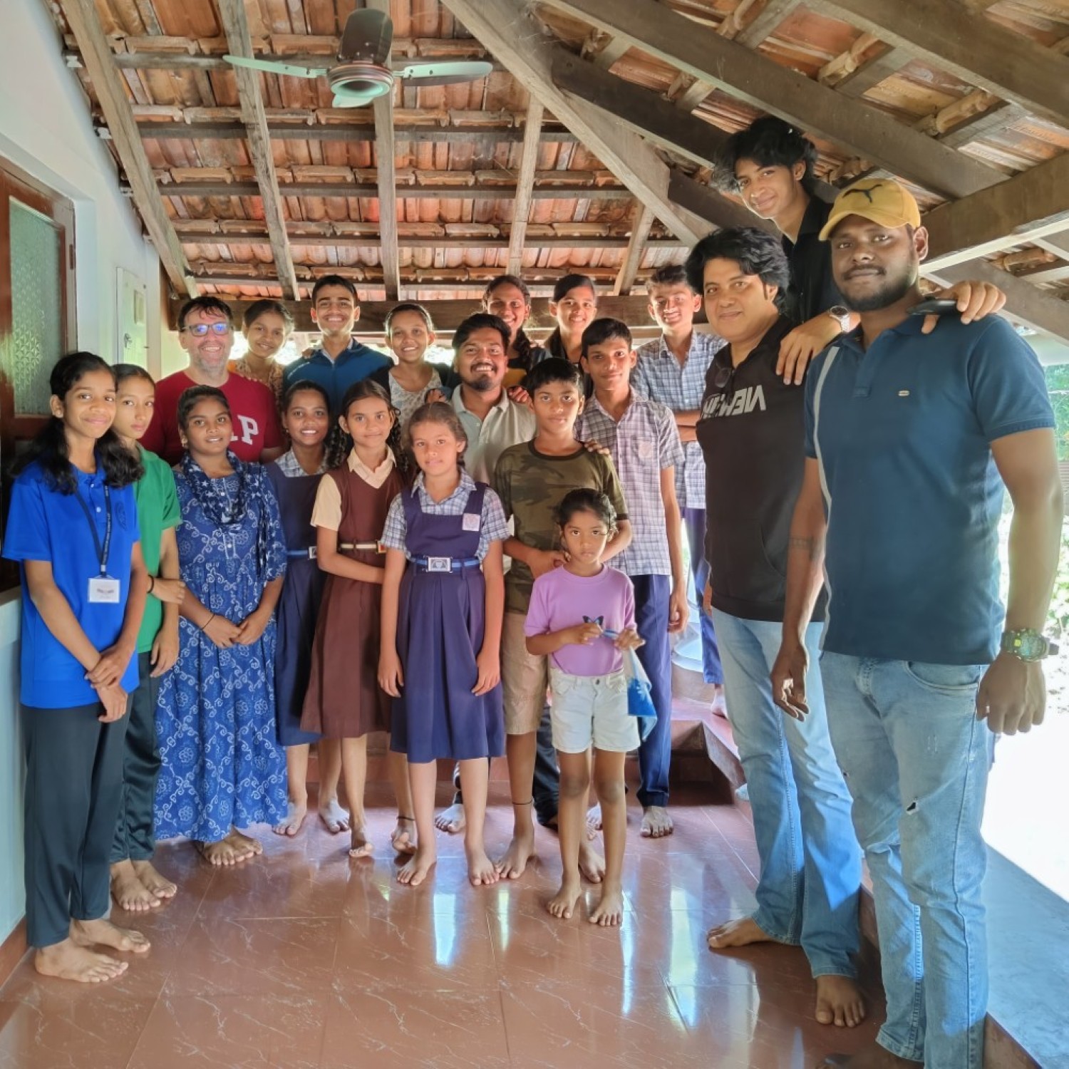 Saptarshi and his family celebrating Christmas at Goa Outreach