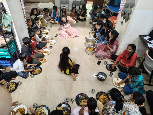 Birthday Meal provided to the children