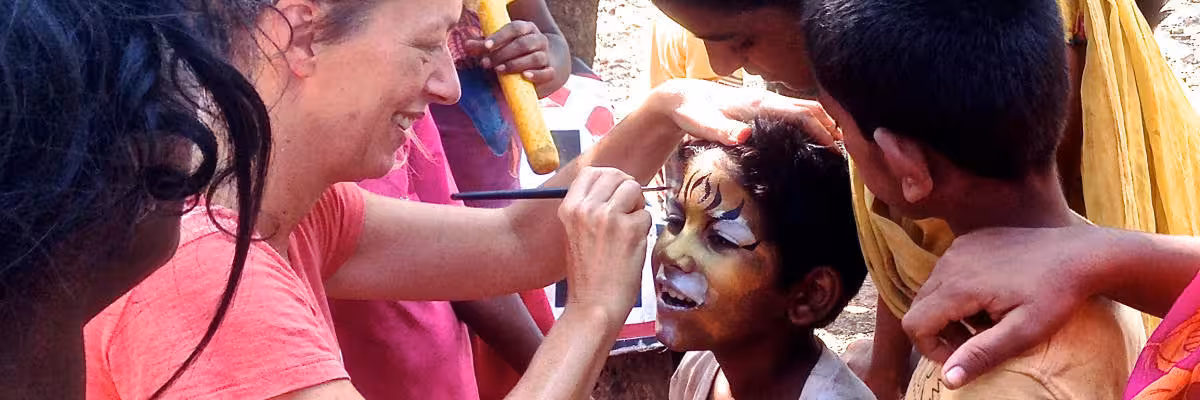 Face Painting Childrens Faces In Goa.