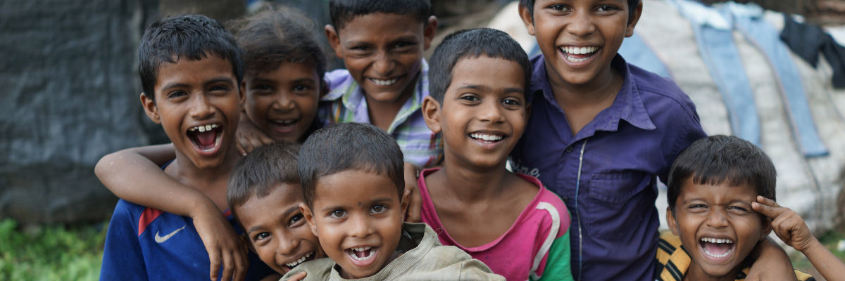 Slum Children Full Of Smiles