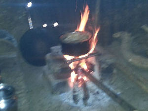 Smoke and flames from cooking inside their homes 