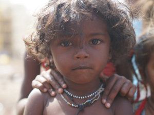 One of the children that ambushed us during our visit to the slums
