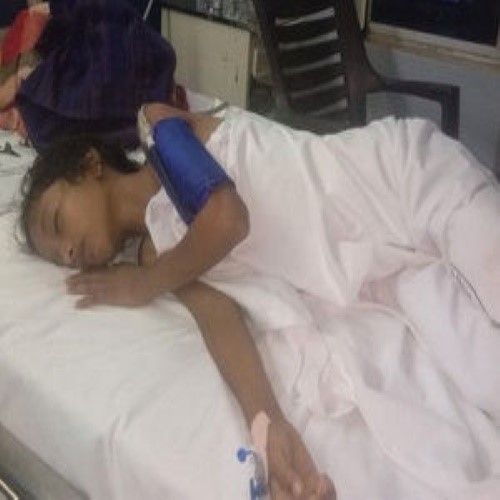 In hospital with ruptured Apendix